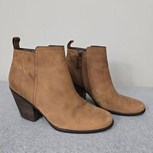 Cole Haan Grand OS Boots‎ Womens 8.5B Brown Leather Ankle Stacked D42185 Staple